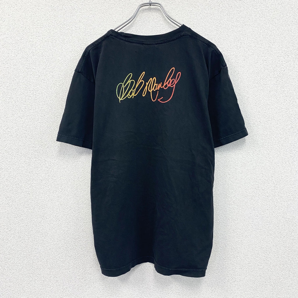 00s～　ST　BOB MARLEY　ボブマーリー　半袖プリントTシャツ　ヴィンテージ　黒　ブラック　Lサイズ
