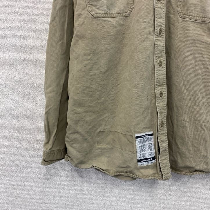 Carhartt　カーハート　長袖ボタンダウンシャツ　ワークシャツ　ベージュ　2XLサイズ