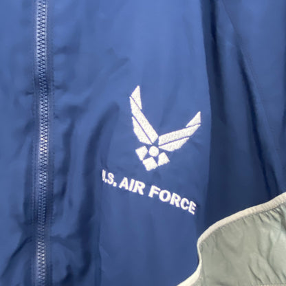 U.S.AIR FORCE　PTU　トレーニングジャケット　ナイロンジャケット　ミリタリー　米軍　紺　Mサイズ