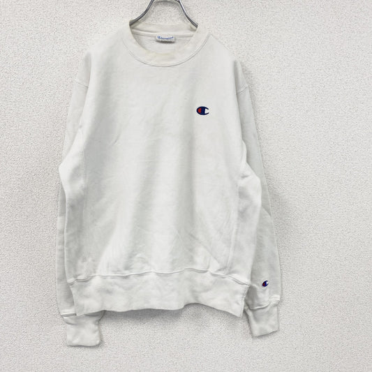 Champion　チャンピオン　リバースウィーブ　スウェット/トレーナー　ヘビーウエイト　刺繍ロゴ　現行　白　ホワイト　Mサイズ