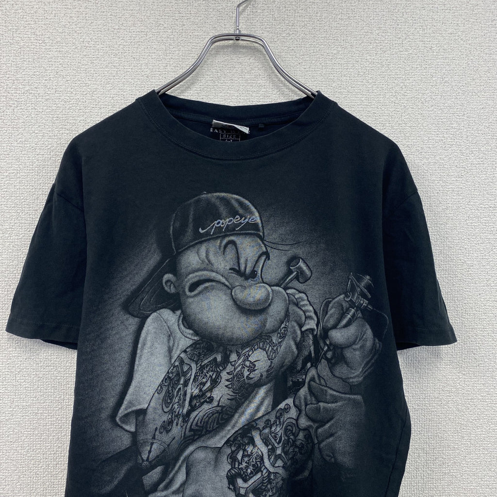POPEYE　ポパイ　半袖プリントTシャツ　黒　ブラック　Lサイズ