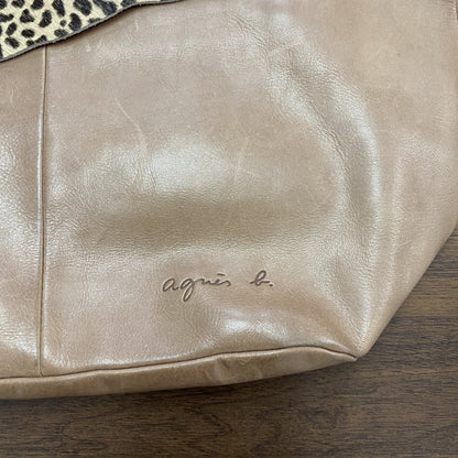 agnes b.　アニエスベー　ハンドバッグ　レオパード　茶色　ブラウン　