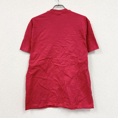 90s　Hanes　 ヘインズ　半袖プリントTシャツ　ヴィンテージ　シングルステッチ　赤　レッド　Lサイズ