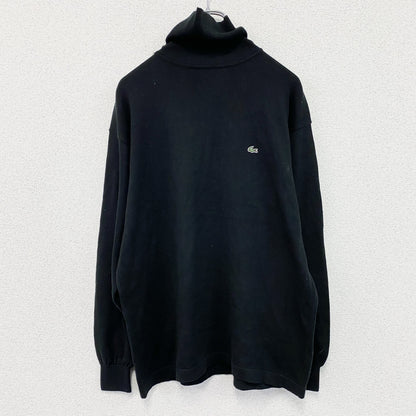 LACOSTE　ラコステ　タートルネックコットンニットセーター　黒　ブラック　3サイズ
