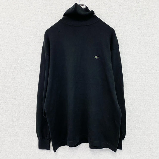 LACOSTE　ラコステ　タートルネックコットンニットセーター　黒　ブラック　3サイズ