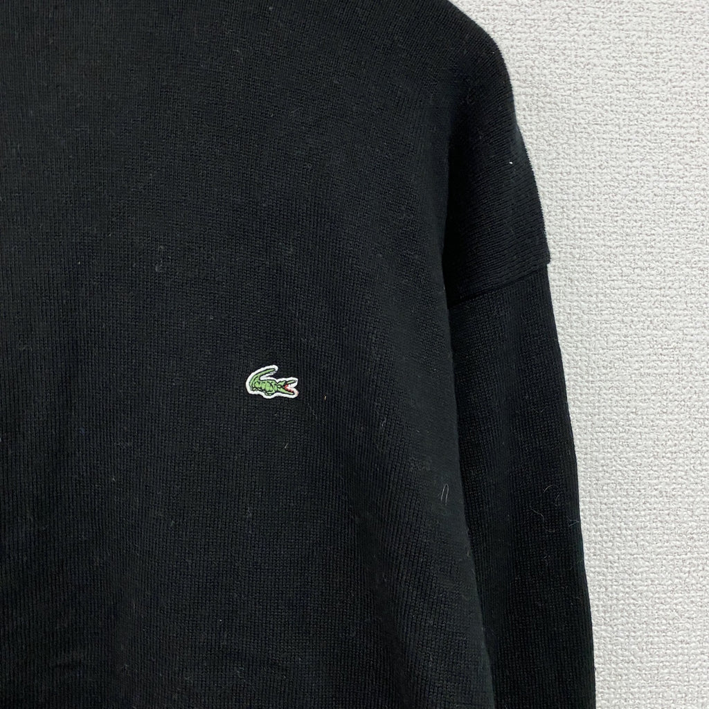 LACOSTE　ラコステ　タートルネックコットンニットセーター　黒　ブラック　3サイズ