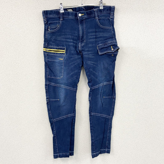寅壱　TORAICHI　デニムハーフパンツ/ジーンズ　ワークパンツ　ジップフライ　インディゴ　3Lサイズ