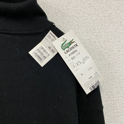 LACOSTE　ラコステ　タートルネックコットンニットセーター　黒　ブラック　3サイズ