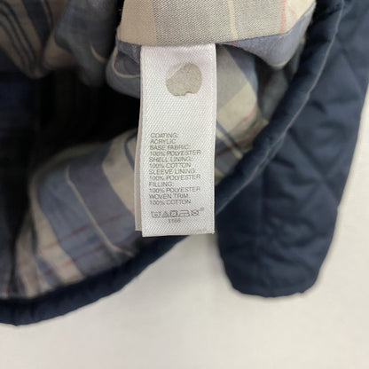 GAP　ギャップ　キルティングジャケット　コーデュロイ襟　エルボーパッチ　紺　ネイビー　Lサイズ