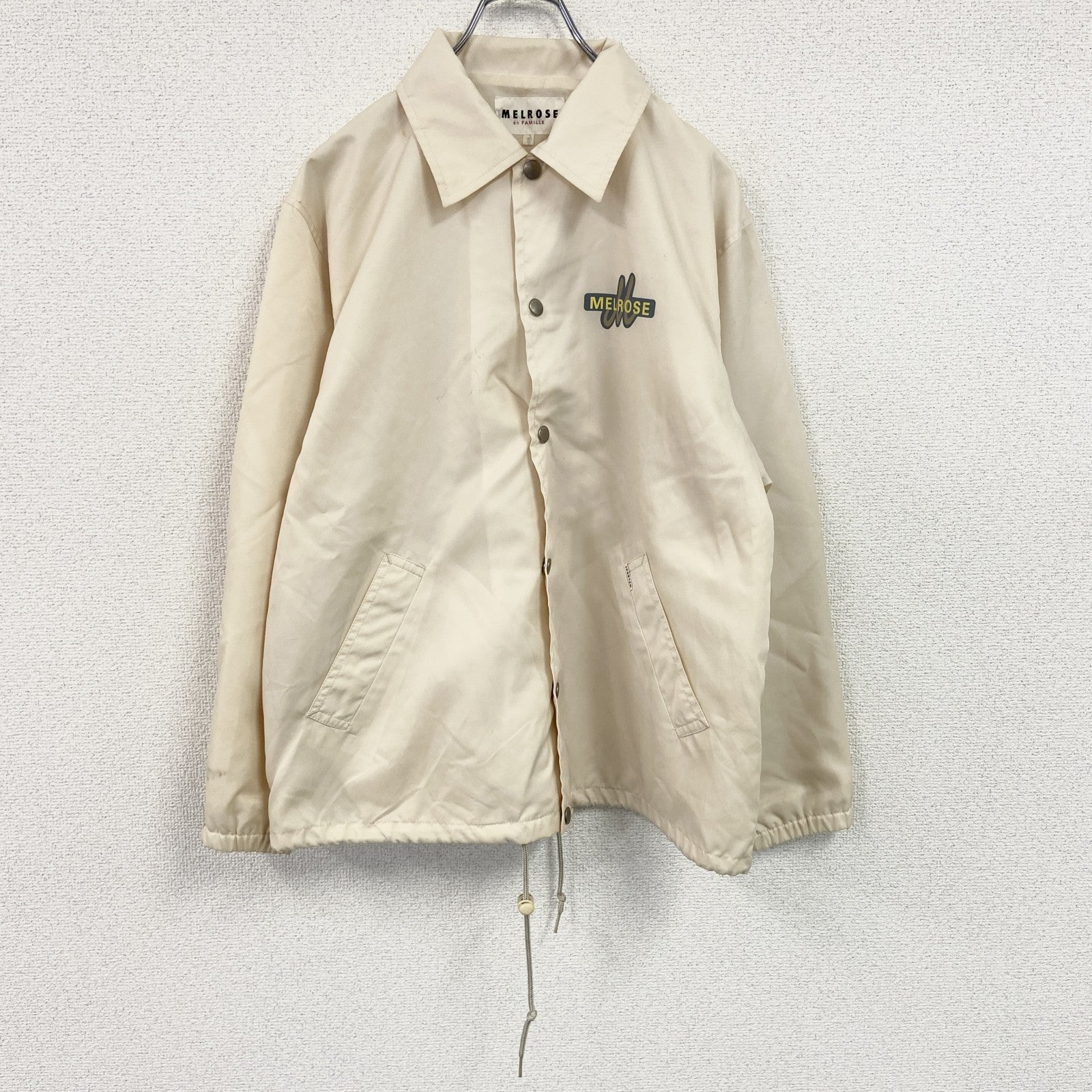 MELROSE　メルローズ　コーチジャケット　ワンポイント　ベージュ　3サイズ