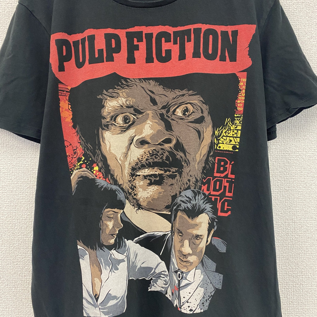 PULP　FICTION　パルプフィクション　サミュエルLジャクソン　半袖プリントTシャツ　黒　ブラック　Mサイズ
