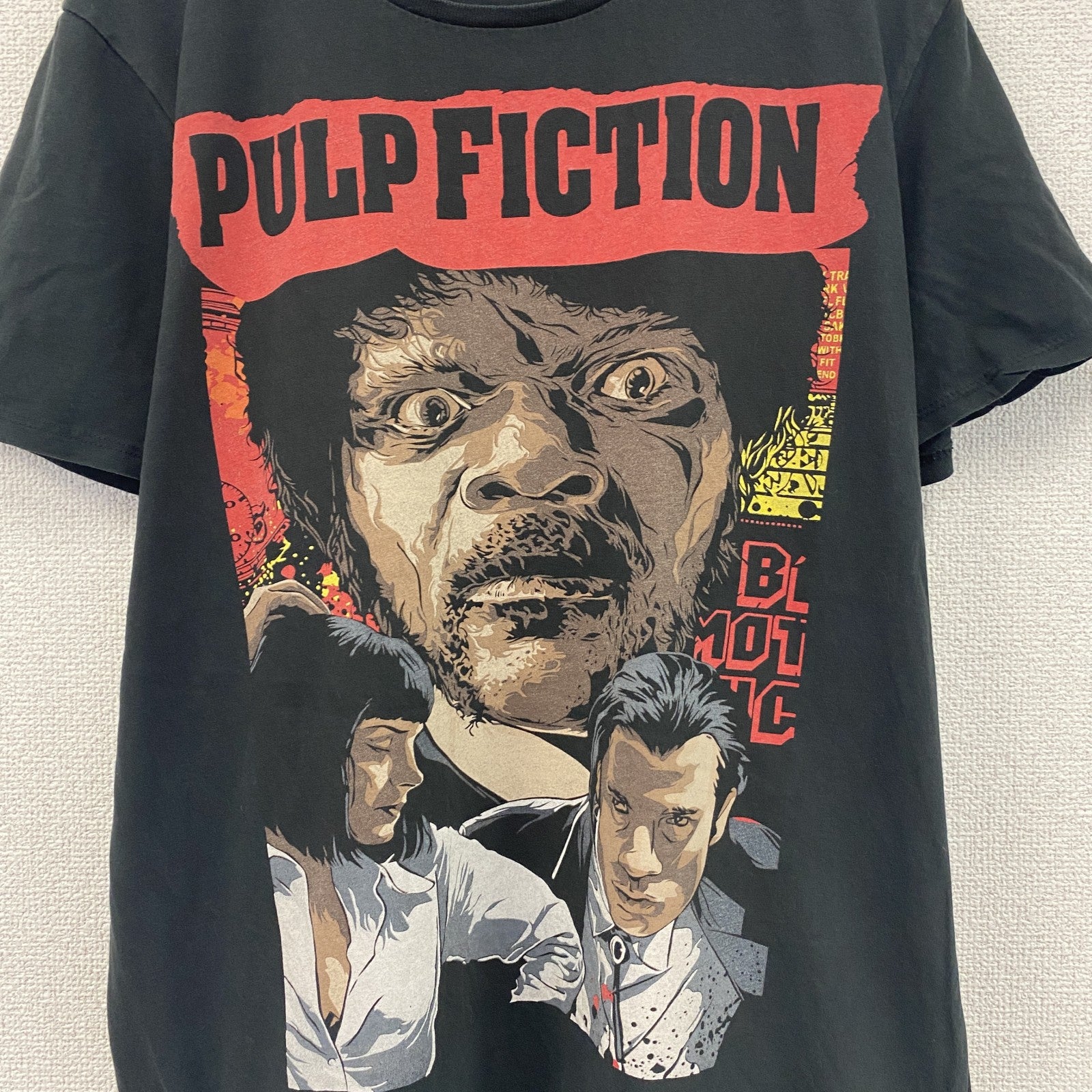 PULP　FICTION　パルプフィクション　サミュエルLジャクソン　半袖プリントTシャツ　黒　ブラック　Mサイズ