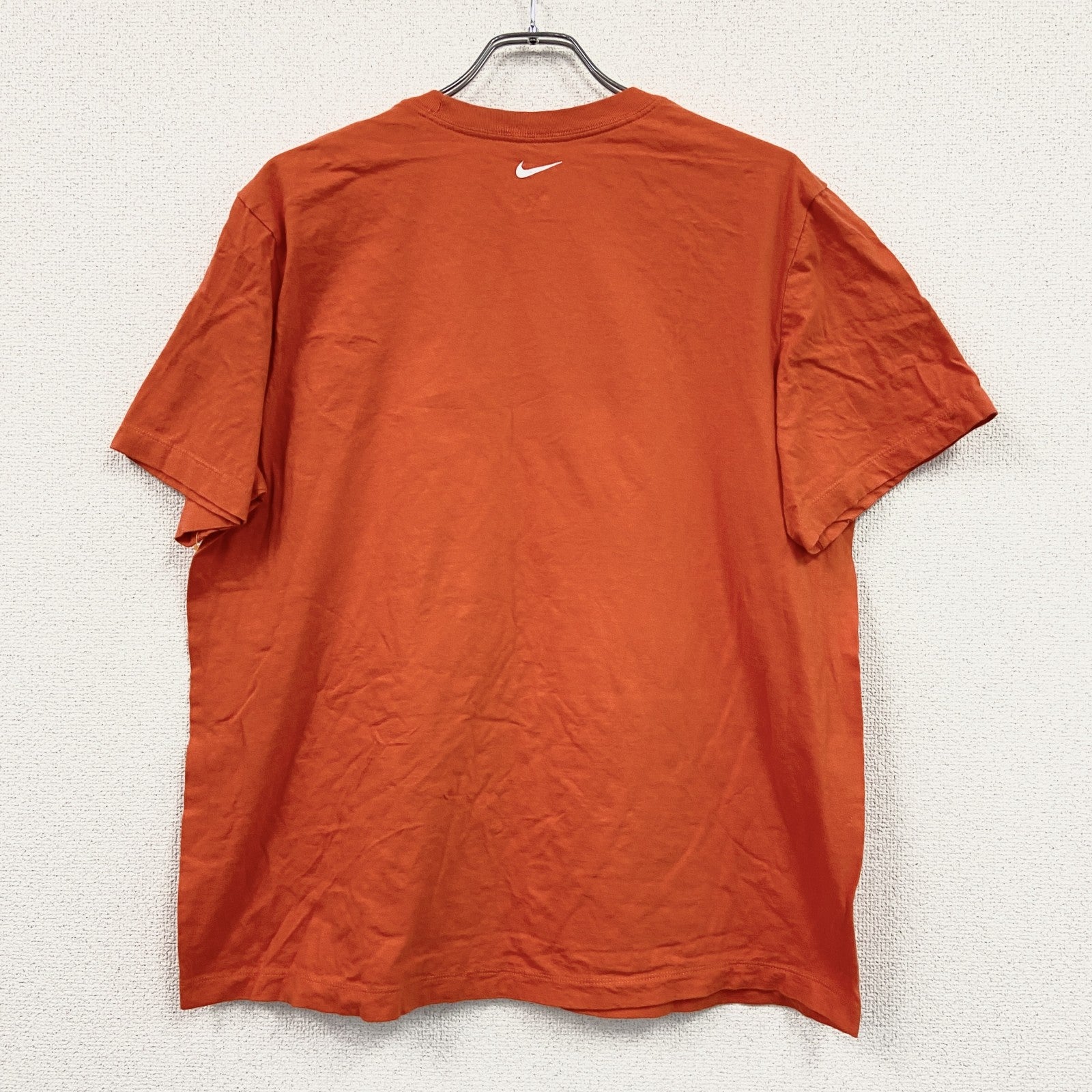NIKE　ナイキ　半袖プリントTシャツ　スウッシュロゴ　オレンジ　XLサイズ