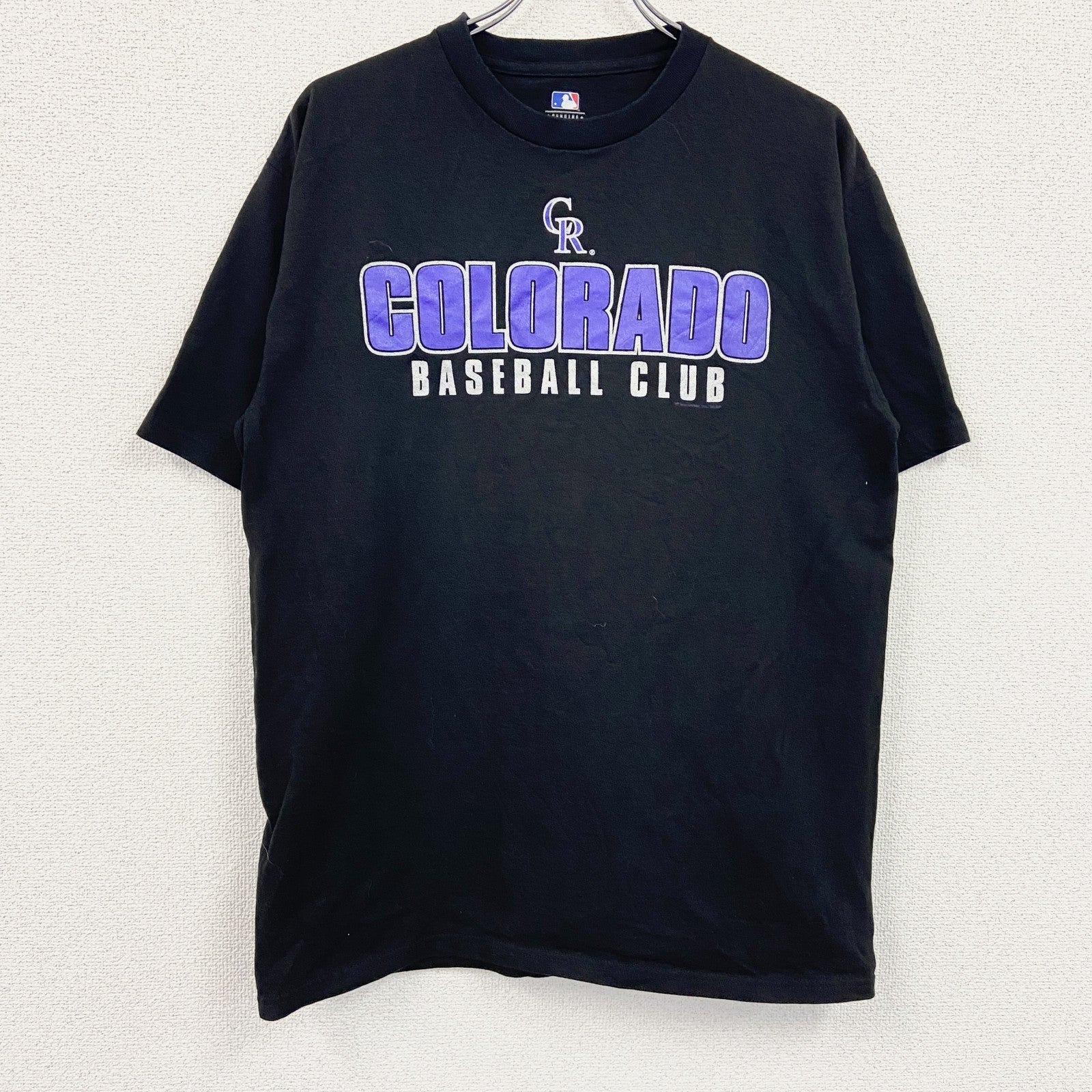 MLB　コロラドロッキーズ　半袖プリントTシャツ　黒　ブラック　Lサイズ