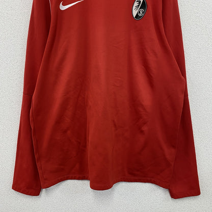 NIKE　ナイキ　DRI-FIT　長袖Tシャツ/ロンT　スウッシュ　デカロゴ　赤　レッド　Lサイズ