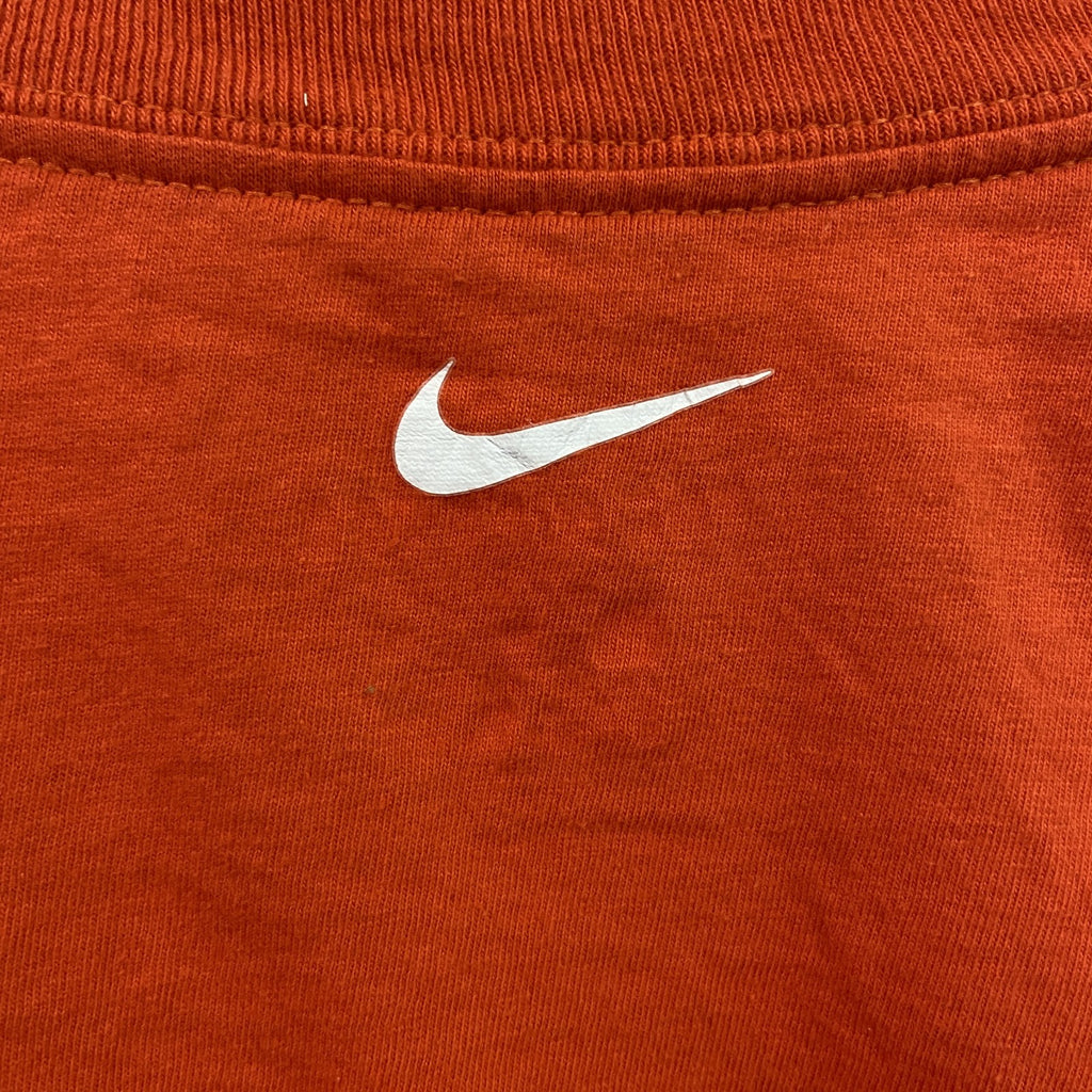 NIKE　ナイキ　半袖プリントTシャツ　スウッシュロゴ　オレンジ　XLサイズ
