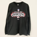 NFL　Reebok　リーボック　長袖プリントTシャツ　黒　ブラック　XLサイズ