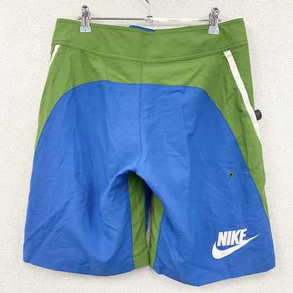 00s　NIKE　ナイキ　ナイロンハーフパンツ/ショートパンツ　サーフパンツ　スウッシュ　ヴィンテージ　ブルー　Lサイズ