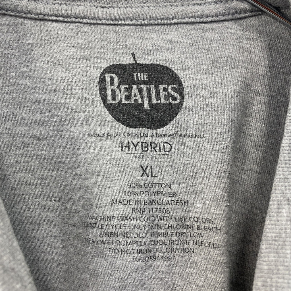 THE BEATLES　ビートルズ　半袖プリントＴシャツ　灰色　グレー　 クルーネック　XLサイズ