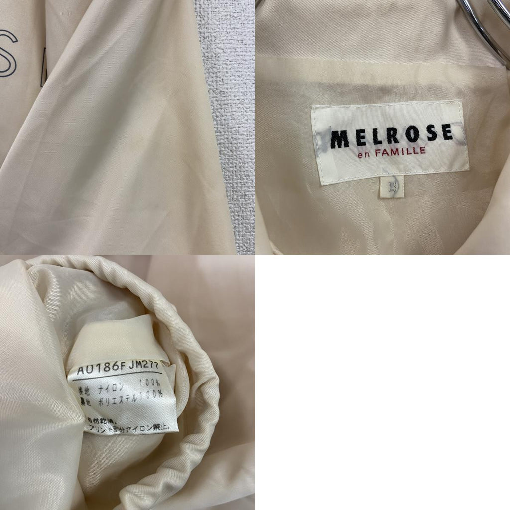 MELROSE　メルローズ　コーチジャケット　ワンポイント　ベージュ　3サイズ