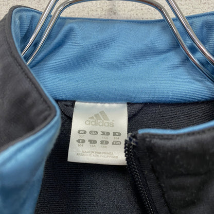 00s　adidas　アディダス　トラックジャケット/ジャージ　デカロゴ　ヴィンテージ　ダークグレー　150サイズ