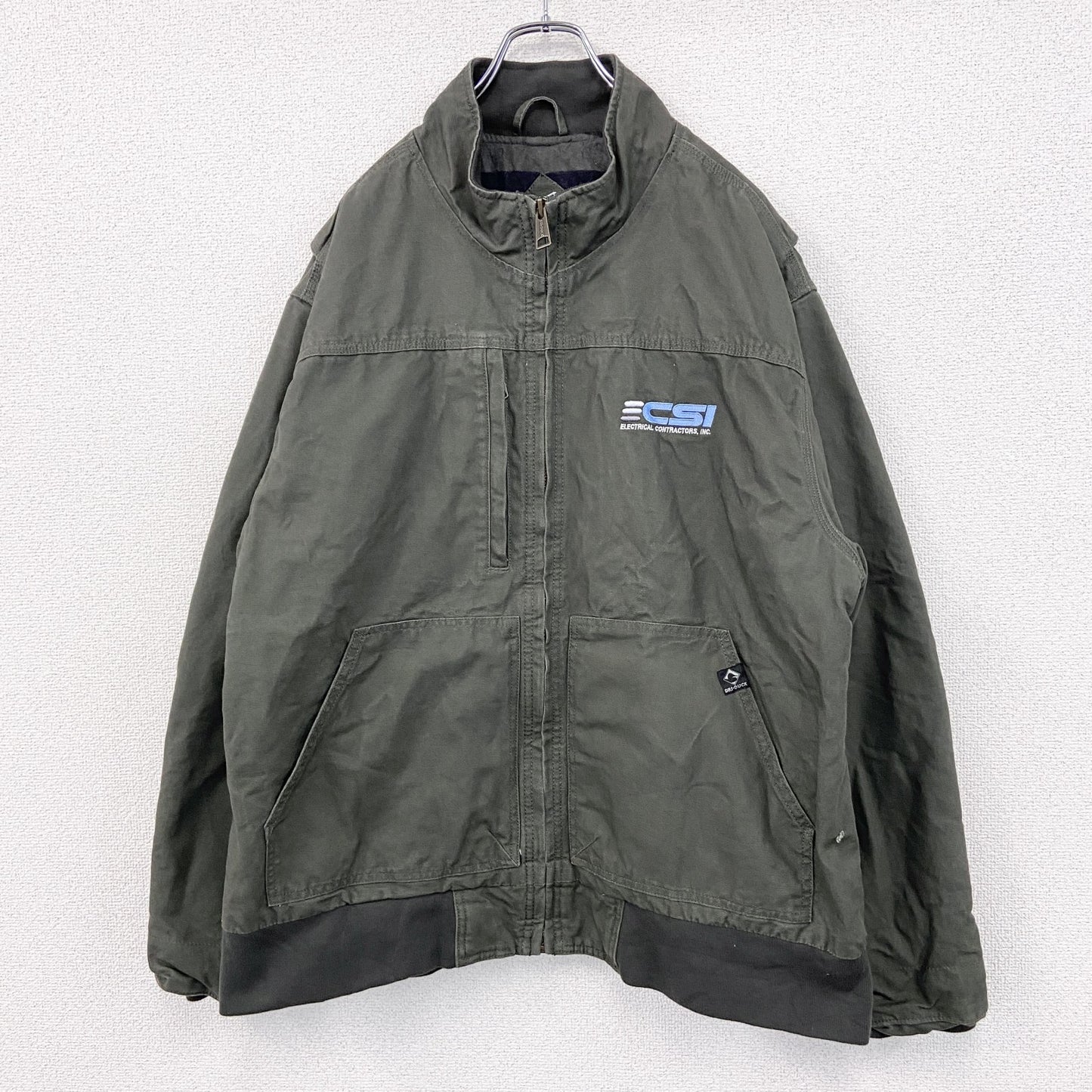 DRI DUCK　ダックジャケット　ワークジャケット　裏チェック　カーキ　XLサイズ