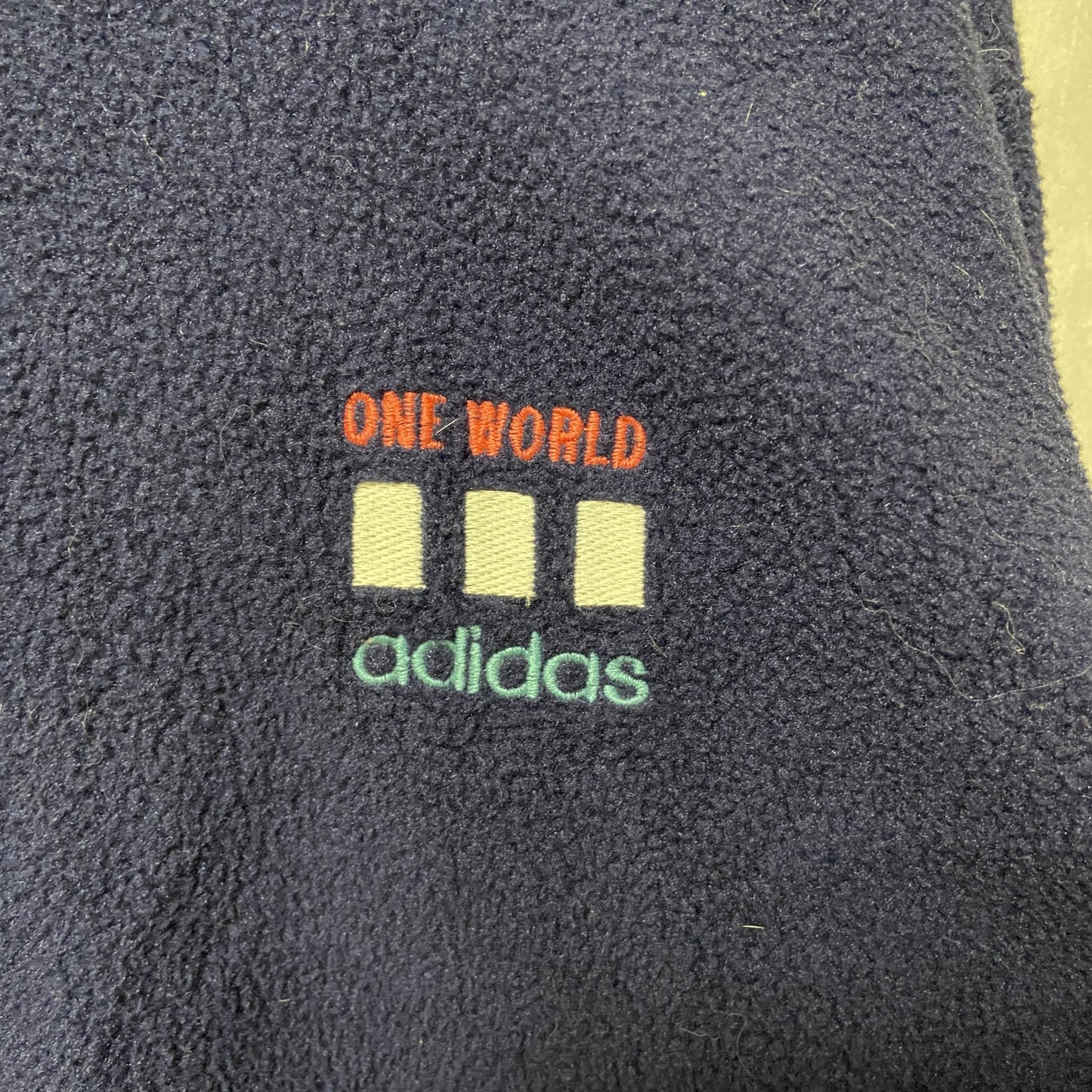 古着　used　～90s　adidas アディダス　ONE WORLD　フリースジャケット　トラックジャケット　ハイネック　