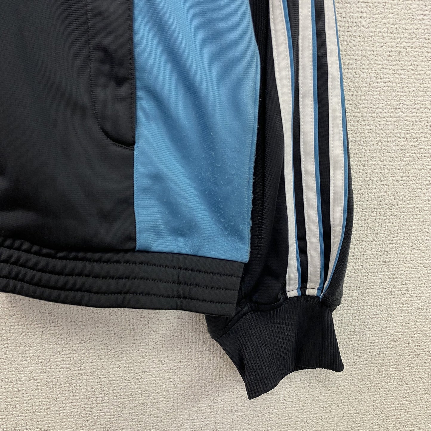 00s　adidas　アディダス　トラックジャケット/ジャージ　デカロゴ　ヴィンテージ　ダークグレー　150サイズ