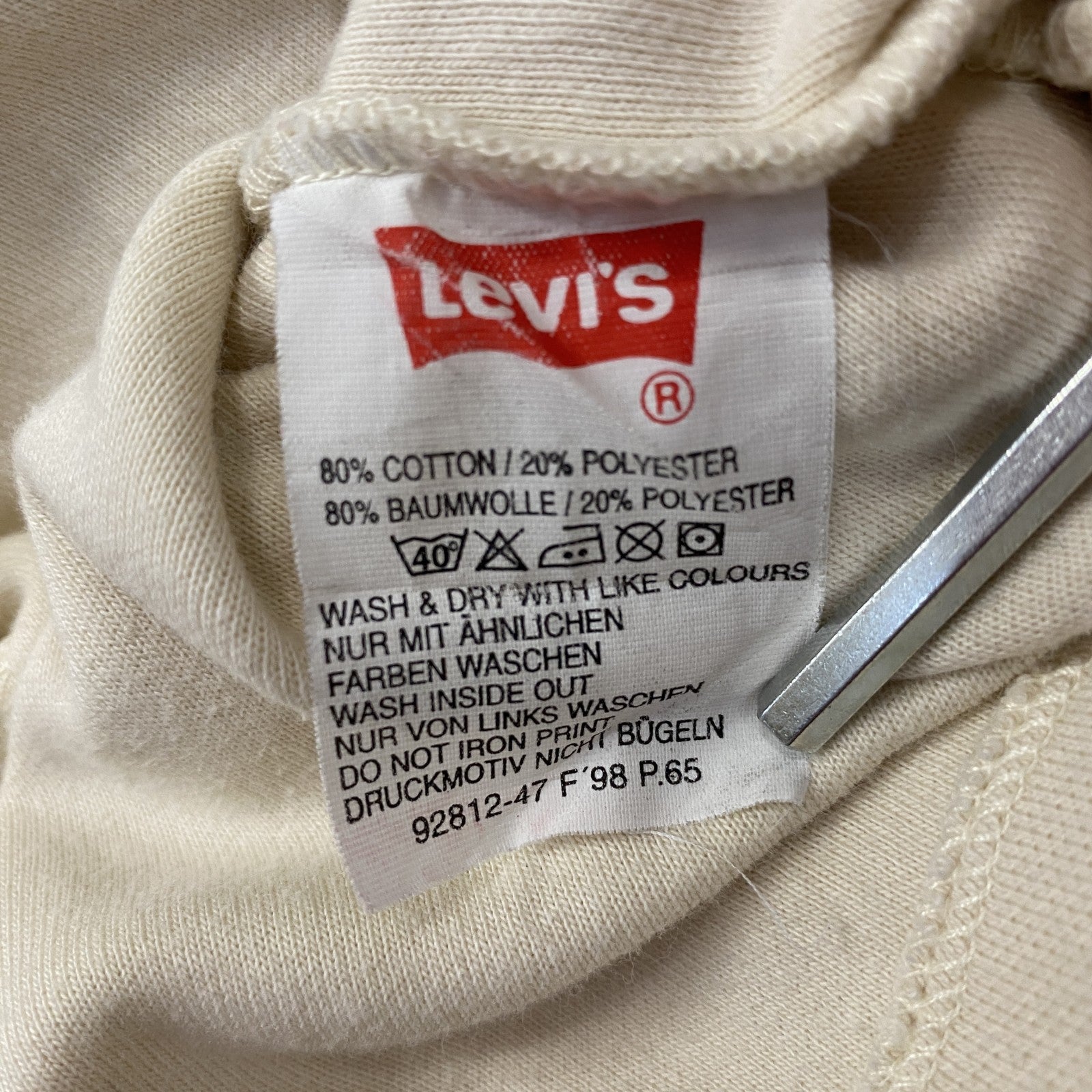 ～00s　Levi's　リーバイス　トラックジャケット/ジャージ　ヴィンテージ　オフホワイト　Lサイズ