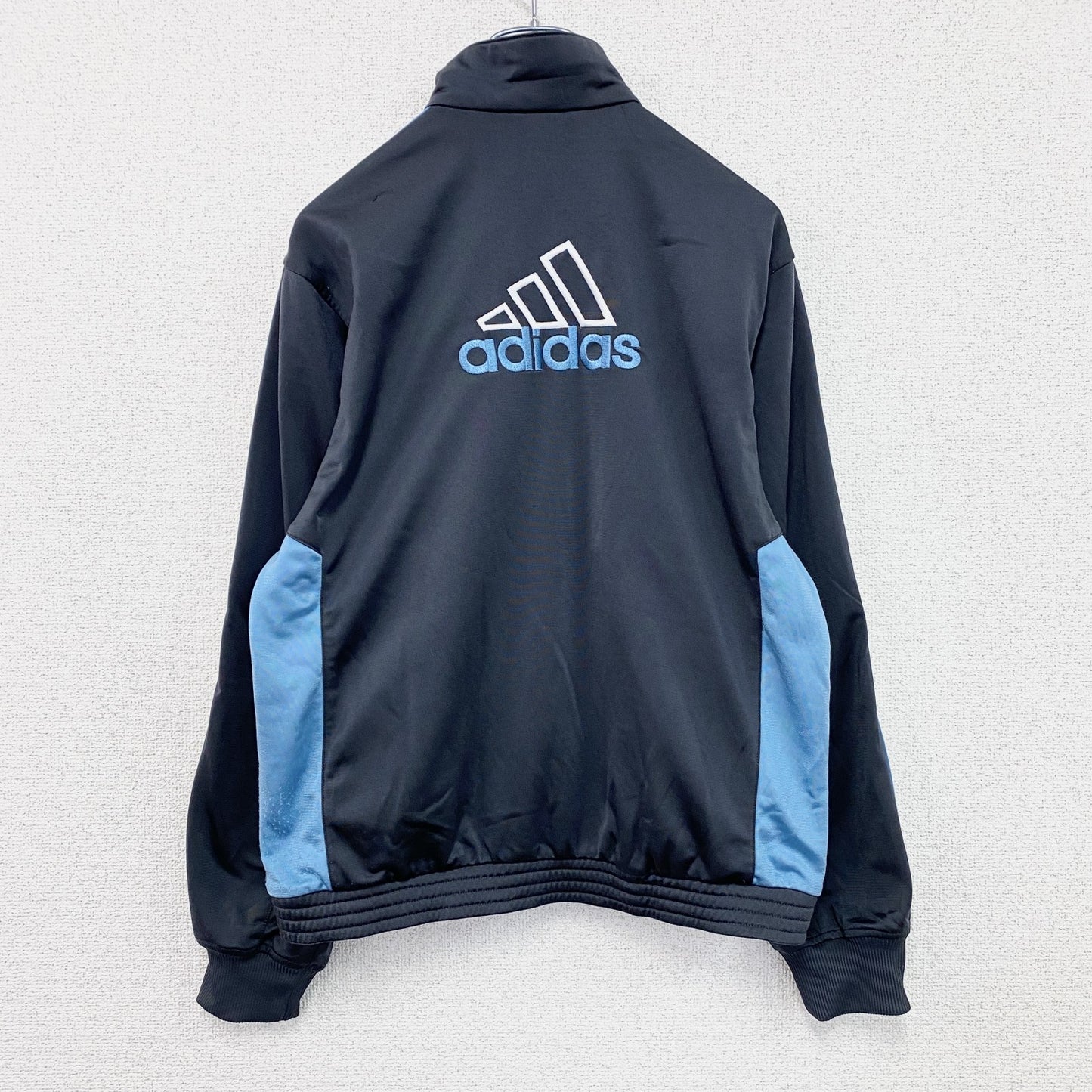 00s　adidas　アディダス　トラックジャケット/ジャージ　デカロゴ　ヴィンテージ　ダークグレー　150サイズ