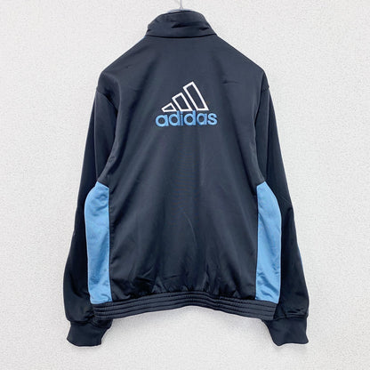 00s　adidas　アディダス　トラックジャケット/ジャージ　デカロゴ　ヴィンテージ　ダークグレー　150サイズ