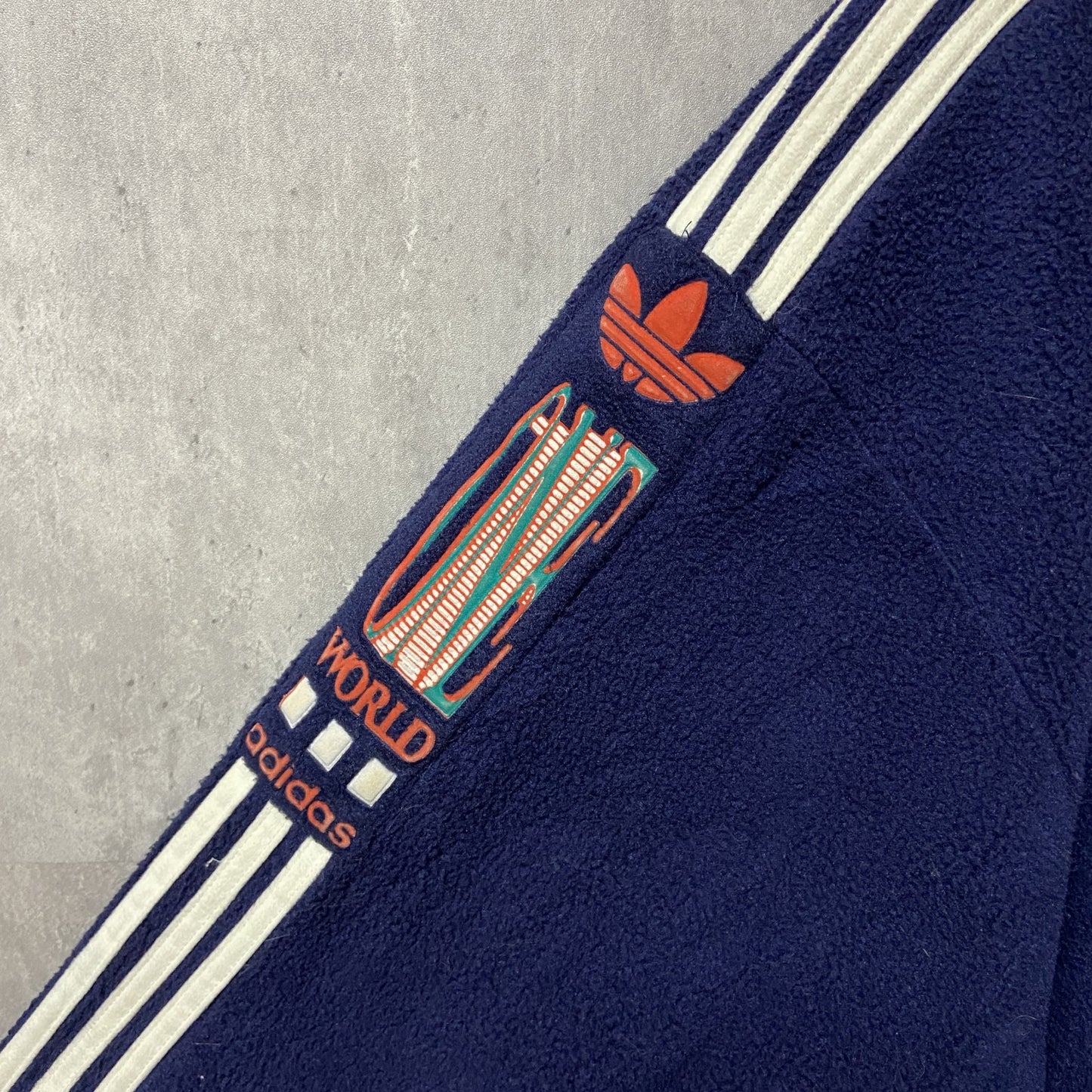 古着　used　～90s　adidas アディダス　ONE WORLD　フリースジャケット　トラックジャケット　ハイネック　