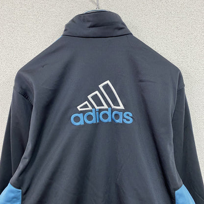 00s　adidas　アディダス　トラックジャケット/ジャージ　デカロゴ　ヴィンテージ　ダークグレー　150サイズ