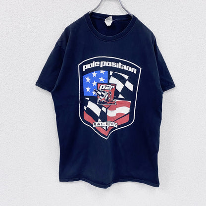 JERZEES　ジャージーズ　F1　半袖プリントTシャツ　黒　ブラック