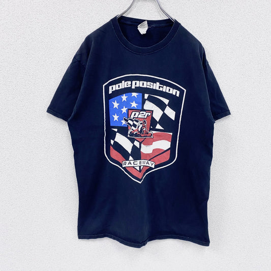 JERZEES　ジャージーズ　F1　半袖プリントTシャツ　黒　ブラック