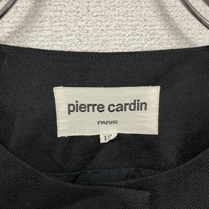 pierre cardin　ピエールカルダン　セットアップ　ノーカラージャケット　スカート　黒　ブラック　13サイズ