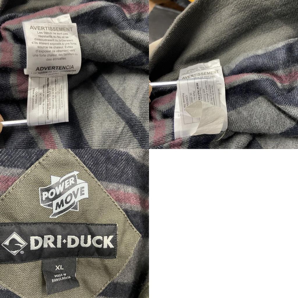 DRI DUCK　ダックジャケット　ワークジャケット　裏チェック　カーキ　XLサイズ