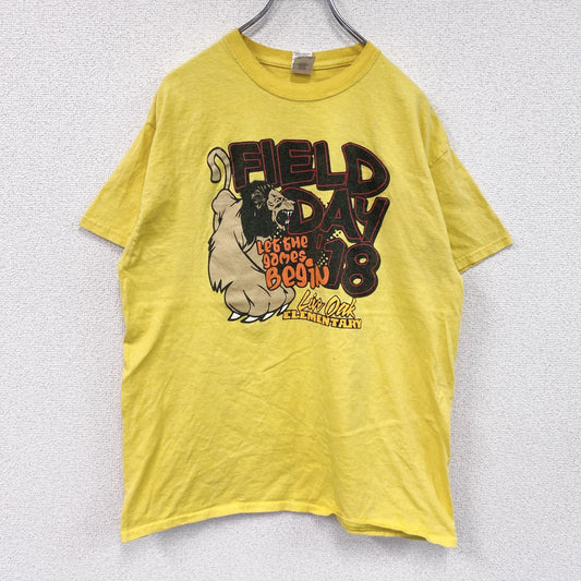 GILDAN　ギルダン　半袖プリントTシャツ　黄色　イエロー　Lサイズ