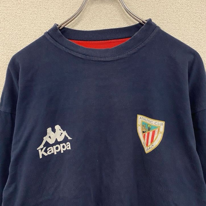 90s　kappa　カッパ　リバーシブルスウェット/トレーナー　ヴィンテージ　紺　ネイビー　赤　レッド　Lサイズ