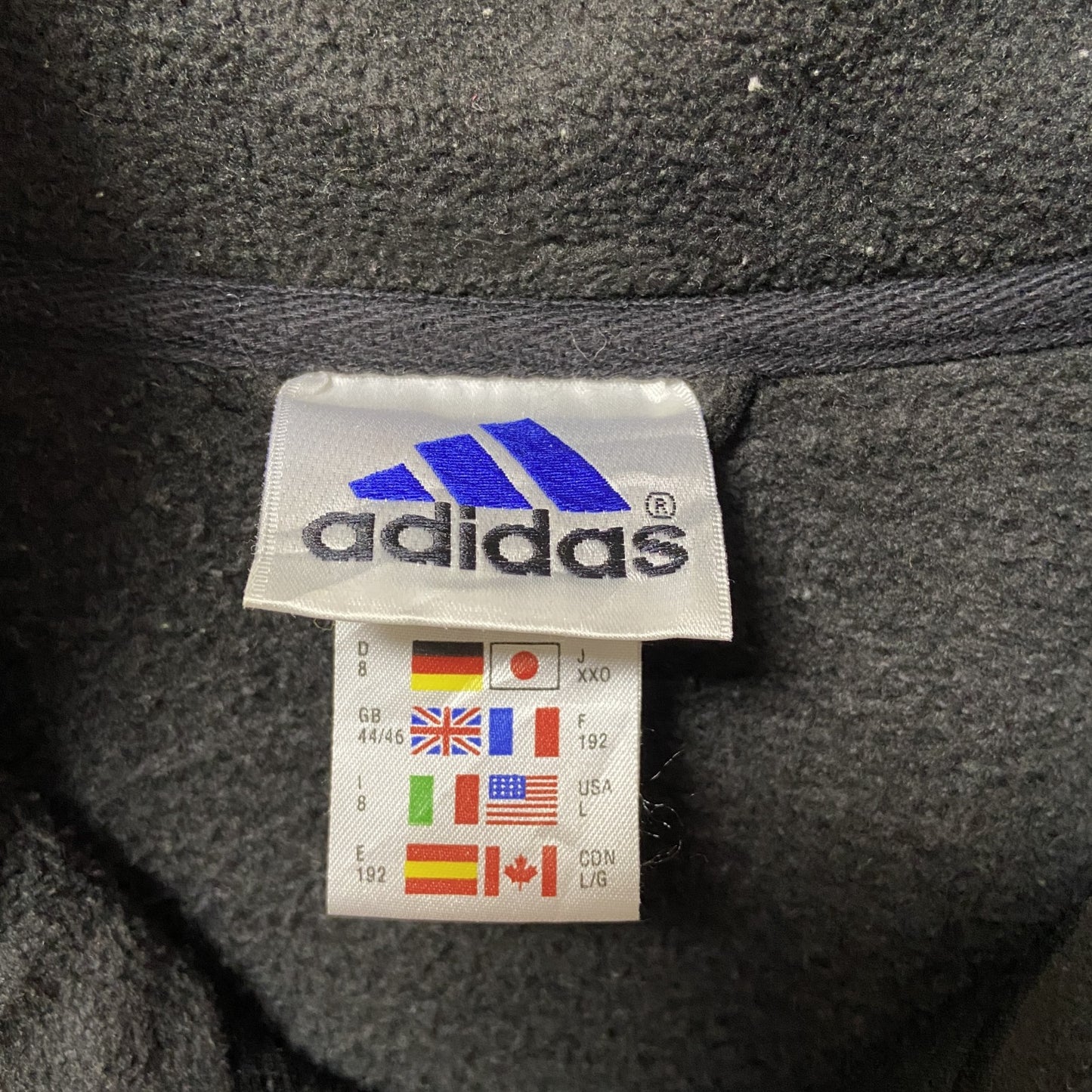 古着　used　90s　adidas アディダス　フルジップフリースジャケット　トラックジャケット　ビックシルエット　XXLサイズ