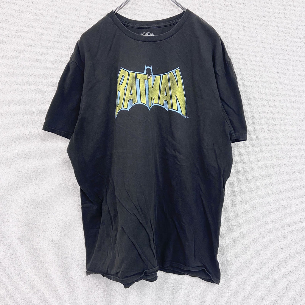 BATMAN　バットマン　半袖プリントTシャツ　アニメT　黒　ブラック　XLサイズ