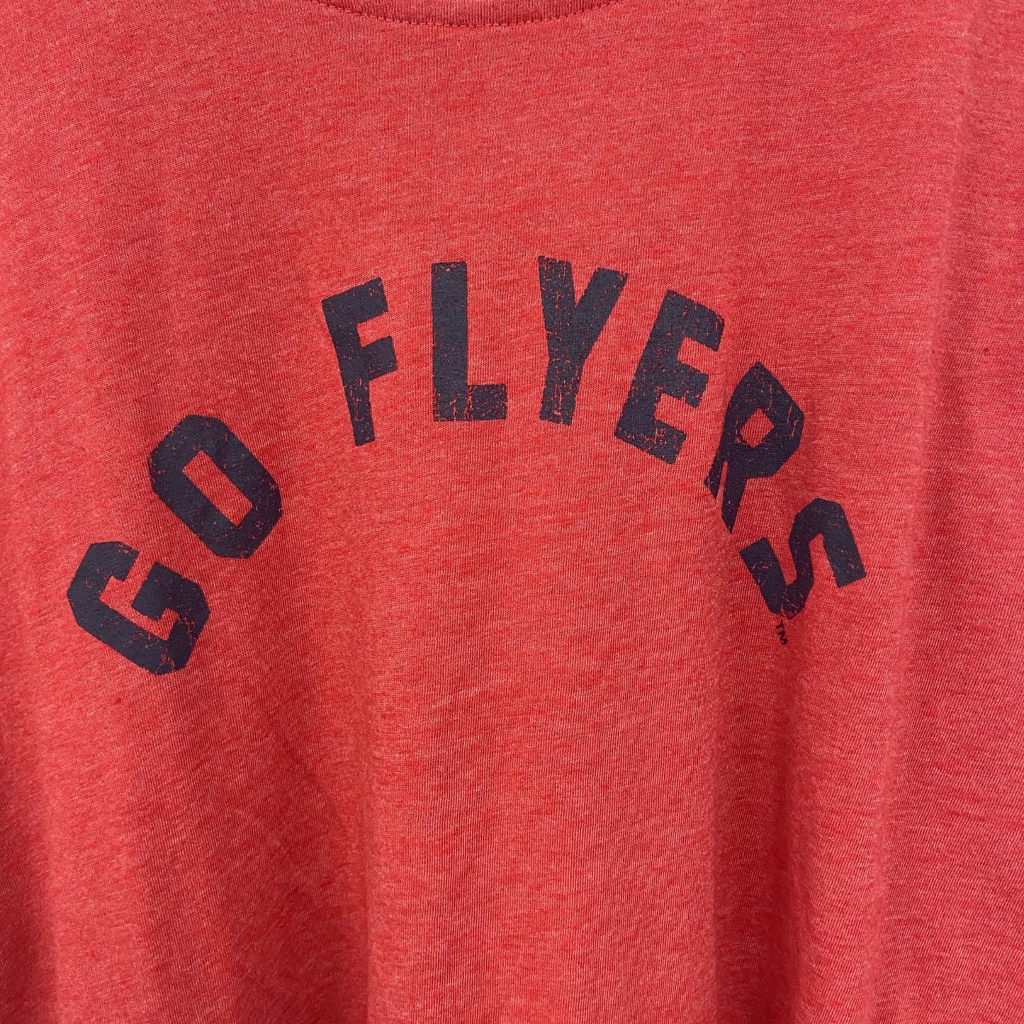 古着　used　champion　チャンピオン　半袖プリントTシャツ　GO　FLYERS　クルーネック　赤　レトロ　2XLサイズ