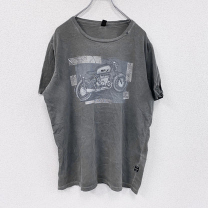 REPLAY　リプレイ　半袖プリントTシャツ　灰色　グレー