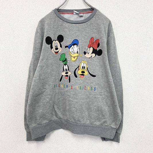 Disney　ディズニー　Mickey & Friends　スウェット/トレーナー　灰色　グレー　Lサイズ