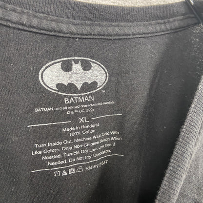 BATMAN　バットマン　半袖プリントTシャツ　アニメT　黒　ブラック　XLサイズ