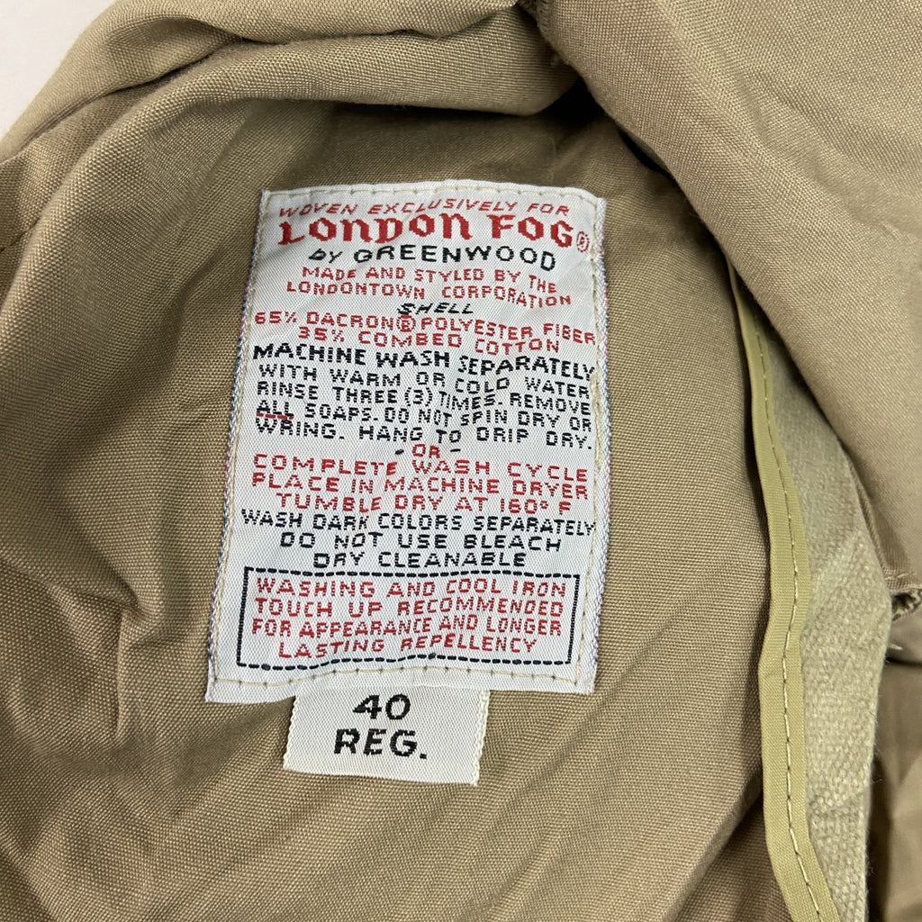LONDON FOG　ロンドンフォグ　トレンチコート　ベージュ　40サイズ