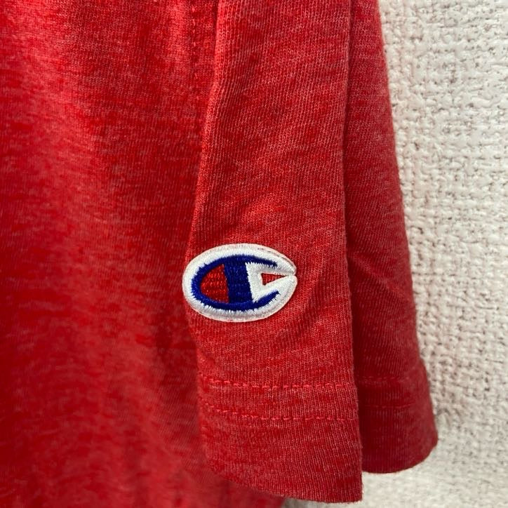 古着　used　champion　チャンピオン　半袖プリントTシャツ　GO　FLYERS　クルーネック　赤　レトロ　2XLサイズ