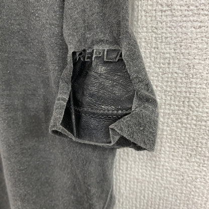 REPLAY　リプレイ　半袖プリントTシャツ　灰色　グレー
