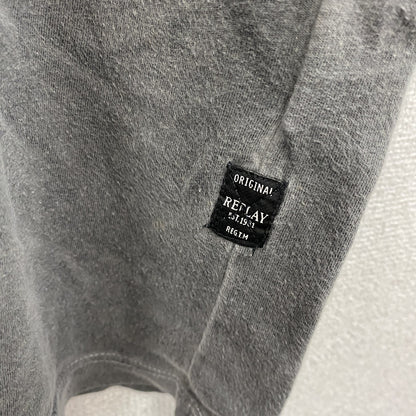REPLAY　リプレイ　半袖プリントTシャツ　灰色　グレー