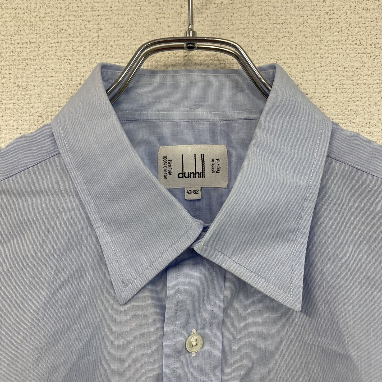 dunhill　ダンヒル　長袖シャツ　サックスブルー　43-82サイズ
